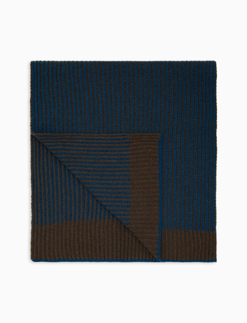 Sciarpa unisex lana, viscosa e cashmere blu costa vanisé | Gallo 1927 - Official Online Shop