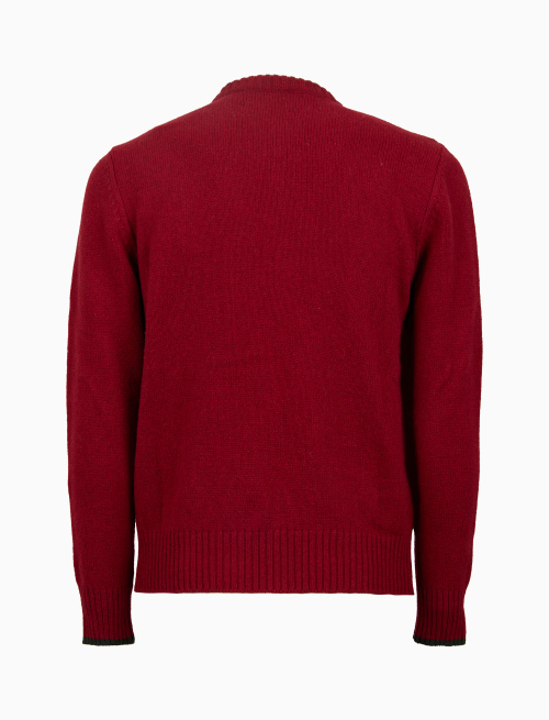 Pull girocollo uomo lana rosso tinta unita - Special Selection | Gallo 1927 - Official Online Shop