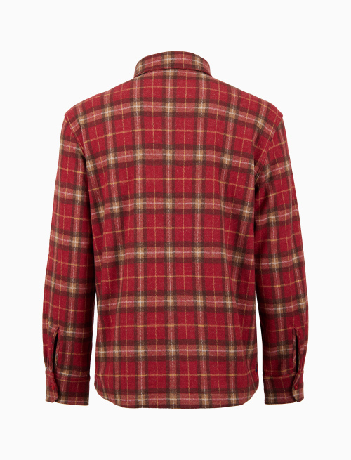 Men's red cotton shirt with tartan motif - Clothing | Gallo 1927 - Official Online Shop