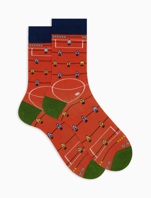 Men's short cotton socks fantasy football orange - Man | Gallo 1927 - Official Online Shop