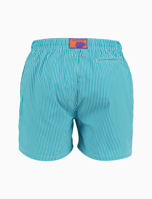 Men's light blue swimming shorts with seersucker motif - Man | Gallo 1927 - Official Online Shop