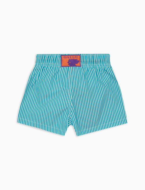 Boxer mare bambino fantasia seersucker azzurro - Beachwear | Gallo 1927 - Official Online Shop