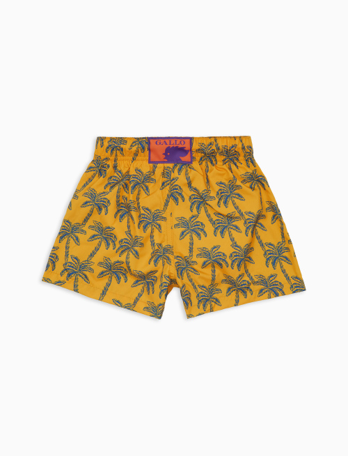 Boxer mare bambino fantasia palme giallo - Beachwear | Gallo 1927 - Official Online Shop