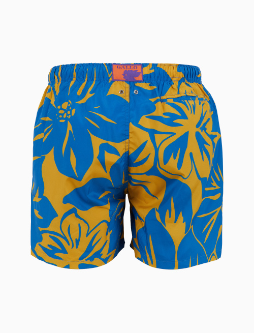 Men's swimming shorts yellow with floral pattern - Man | Gallo 1927 - Official Online Shop