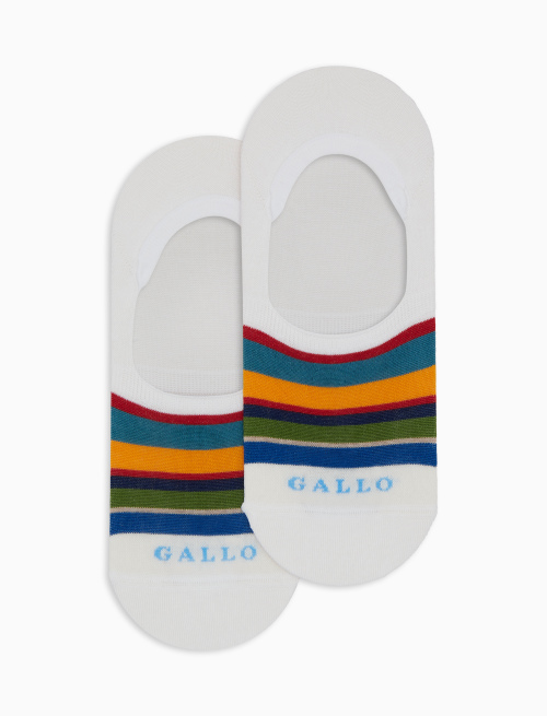 Soletta unisex cotone righe multicolor bianco - Solette | Gallo 1927 - Official Online Shop