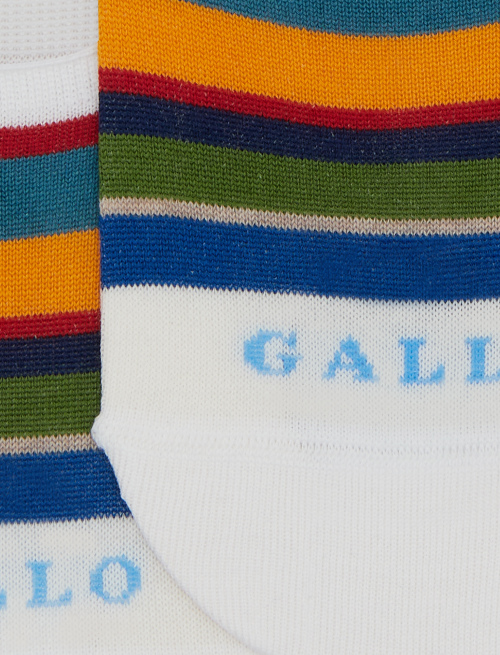 Soletta unisex cotone righe multicolor bianco - Solette | Gallo 1927 - Official Online Shop