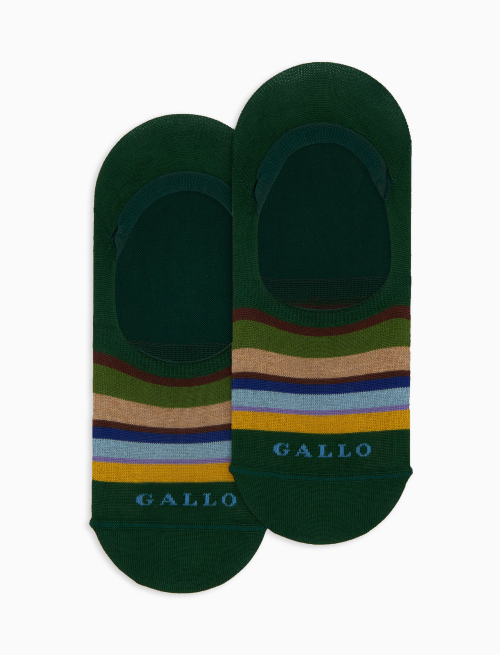 Soletta unisex cotone righe multicolor verde - Solette | Gallo 1927 - Official Online Shop