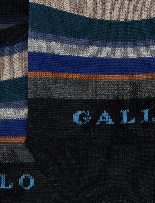Soletta unisex cotone righe multicolor nero - Solette | Gallo 1927 - Official Online Shop