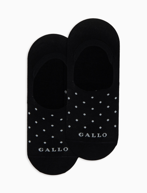 Unisex insole in black cotton with polka dot pattern - Socks | Gallo 1927 - Official Online Shop