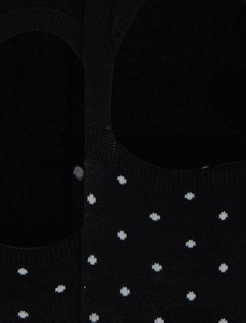 Unisex insole in black cotton with polka dot pattern - Socks | Gallo 1927 - Official Online Shop