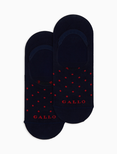 Unisex insole in blue cotton with polka dot pattern - Socks | Gallo 1927 - Official Online Shop