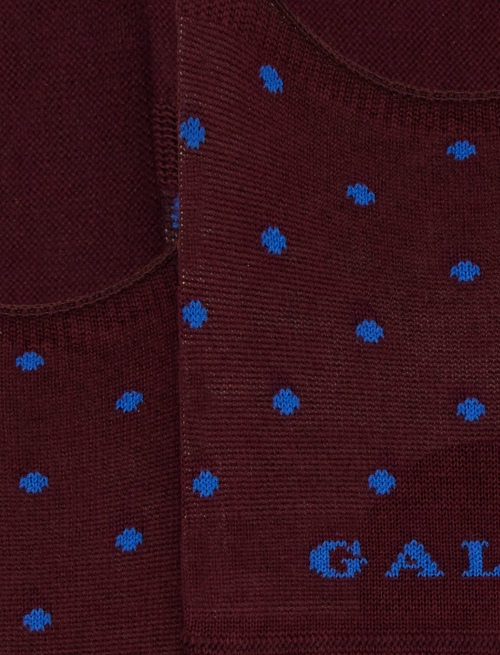 Unisex insole in burgundy cotton with polka dot pattern - Socks | Gallo 1927 - Official Online Shop
