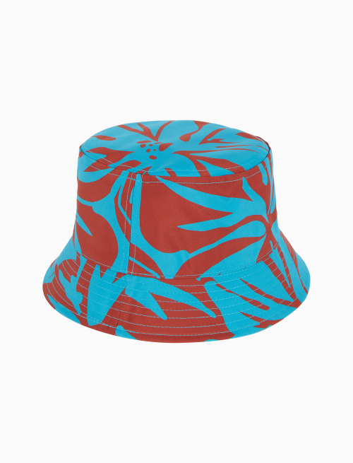 Cappello pioggia unisex fantasia fiori azzurro - Copricapo | Gallo 1927 - Official Online Shop