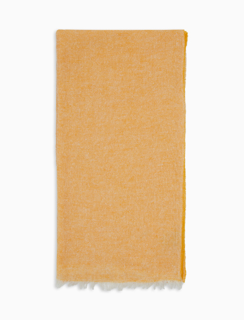 Sciarpa unisex seta e lino tinta unita giallo - Sciarpe | Gallo 1927 - Official Online Shop