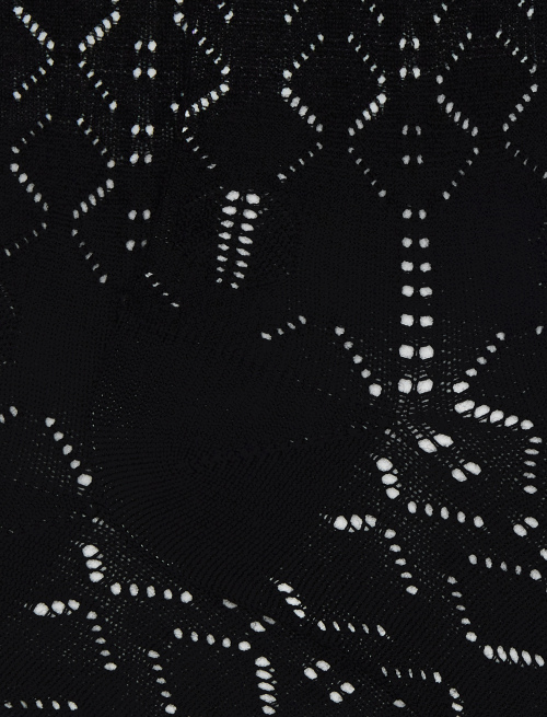 Women's black short cotton perforated socks with argyle pattern - Short | Gallo 1927 - Official Online Shop