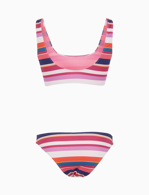 Bikini bralette donna righe multicolor bianco - Beachwear | Gallo 1927 - Official Online Shop