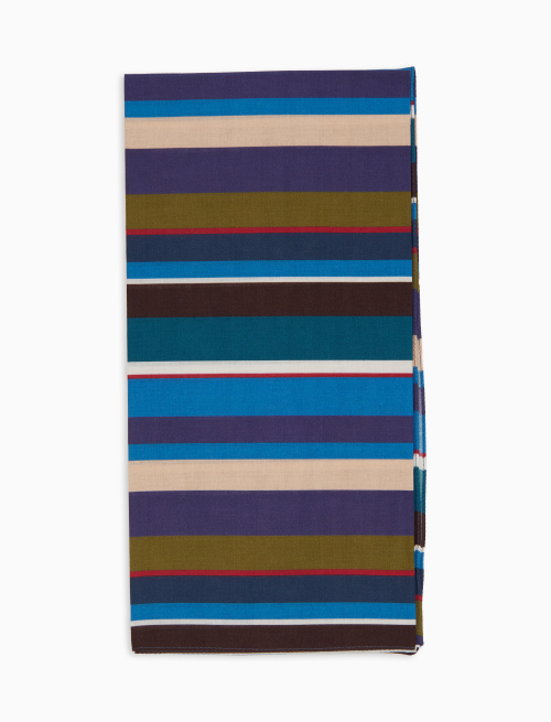Bandana unisex cotone righe multicolor blu - Donna | Gallo 1927 - Official Online Shop