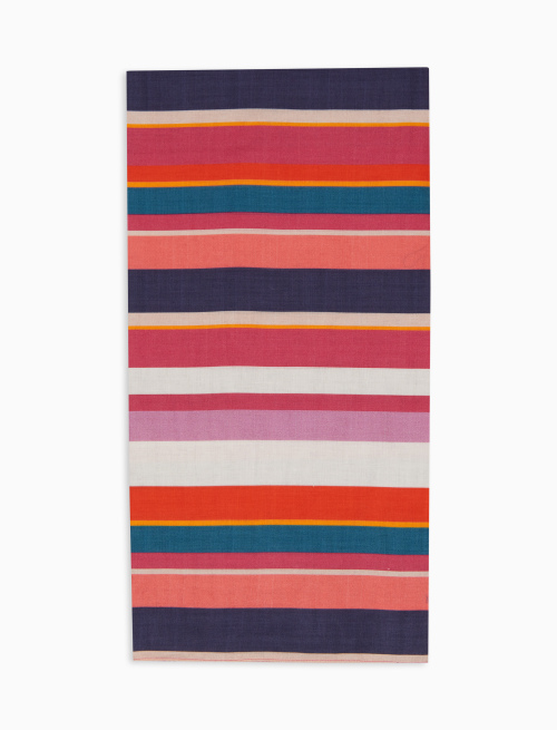 Bandana unisex cotone righe multicolor bianco - Donna | Gallo 1927 - Official Online Shop