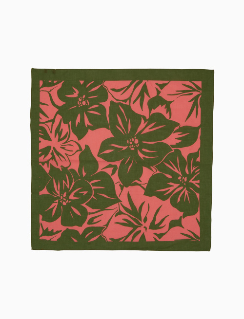 Bandana unisex cotone fantasia fiori rosa - Donna | Gallo 1927 - Official Online Shop