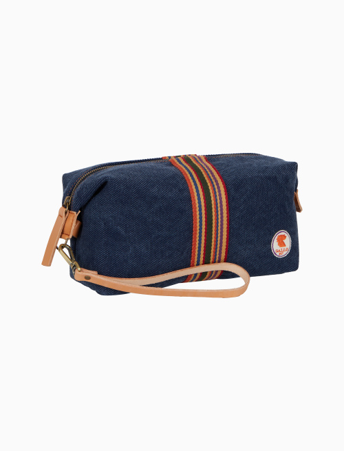 Beauty unisex in canvas di cotone tinta unita blu - Donna | Gallo 1927 - Official Online Shop