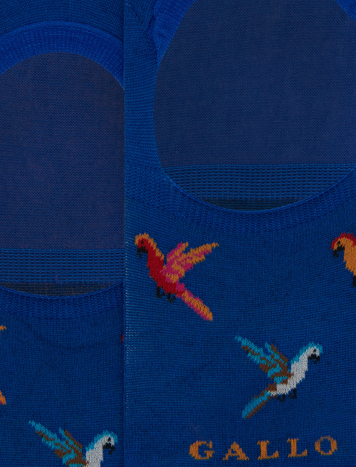 Soletta unisex cotone fantasia pappagalli blu - Solette | Gallo 1927 - Official Online Shop