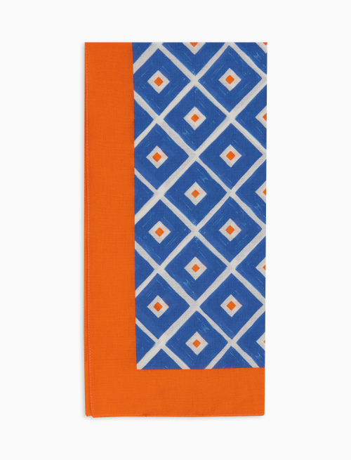 Bandana unisex cotone fantasia rombi blu - Donna | Gallo 1927 - Official Online Shop