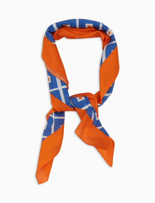 Bandana unisex cotone fantasia rombi blu - Donna | Gallo 1927 - Official Online Shop