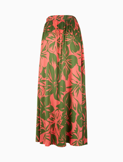 Women's pink long skirt with floral pattern - Clothing | Gallo 1927 - Official Online Shop