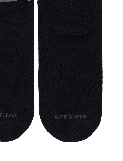 Women's short cotton socks, blue with Piazza San Pietro in Rome pattern - Socks | Gallo 1927 - Official Online Shop
