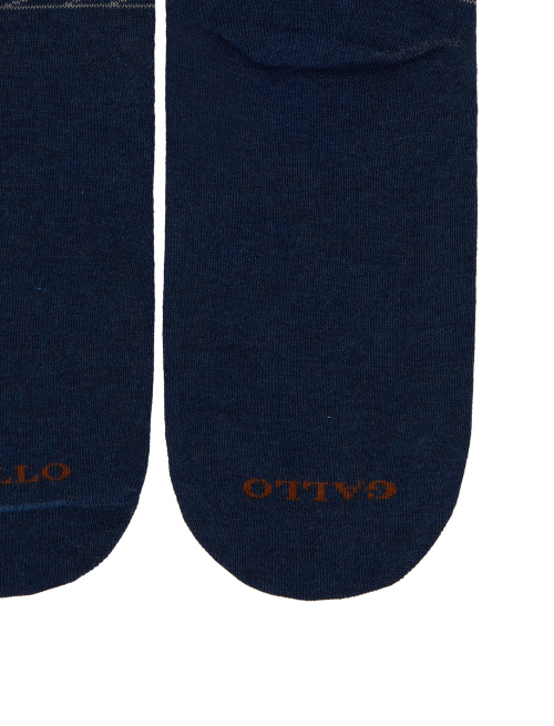Women's short cotton socks, blue with Palazzo Vecchio in Florence pattern - Socks | Gallo 1927 - Official Online Shop