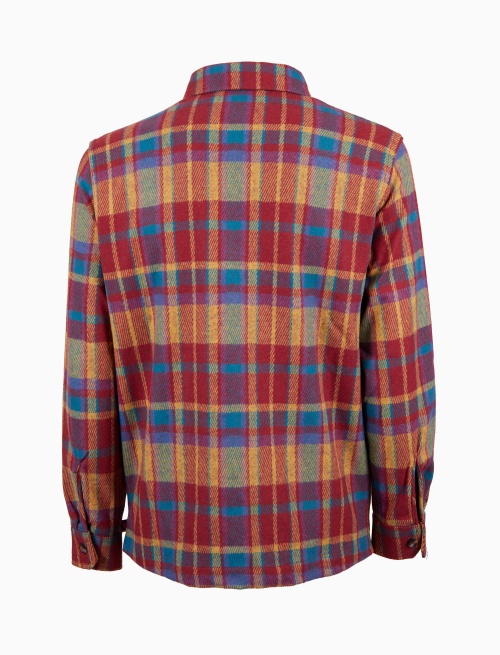 Camicia uomo rossa fantasia tartan diagonale - Abbigliamento | Gallo 1927 - Official Online Shop