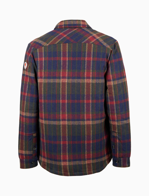 Giacca imbottita e foderata uomo blu fantasia tartan diagonale - Giacche e gilet | Gallo 1927 - Official Online Shop