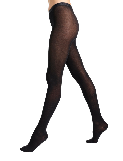 Collant donna cotone nero tinta unita - Collant | Gallo 1927 - Official Online Shop