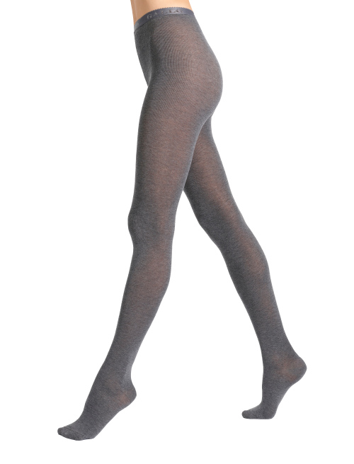 Collant donna cotone grigio tinta unita - Collant | Gallo 1927 - Official Online Shop