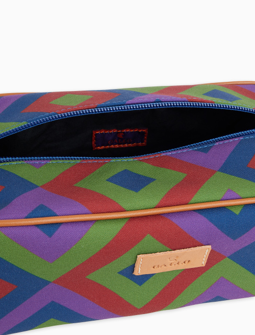 Beauty classico unisex bordò fantasia rombi concentrici - Piccola Pelletteria | Gallo 1927 - Official Online Shop