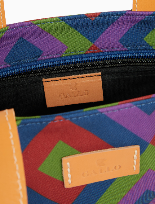 Borsa shopping piccola donna bordò rombi concentrici - Accessori | Gallo 1927 - Official Online Shop