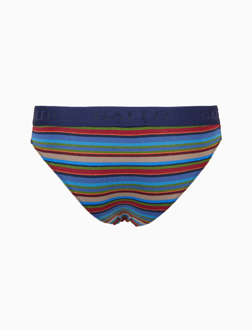 Women's cotton briefs with multicolored stripes - Woman | Gallo 1927 - Official Online Shop