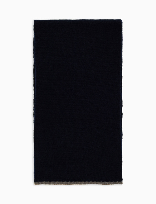 Sciarpa unisex puro cashmere blu tinta unita - Accessori | Gallo 1927 - Official Online Shop