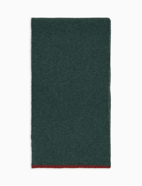 Sciarpa unisex puro cashmere verde tinta unita - Accessori | Gallo 1927 - Official Online Shop