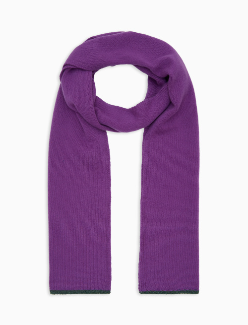 Sciarpa unisex puro cashmere viola tinta unita - Accessori | Gallo 1927 - Official Online Shop