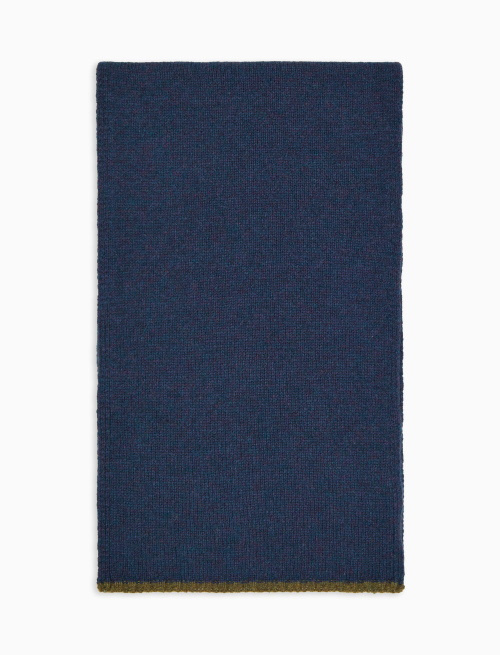 Sciarpa unisex lana blu tinta unita - Accessori | Gallo 1927 - Official Online Shop