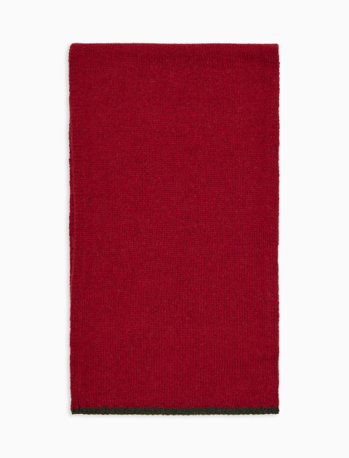 Sciarpa unisex lana rossa tinta unita - Accessori | Gallo 1927 - Official Online Shop