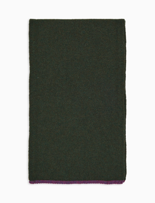 Sciarpa unisex lana verde tinta unita - Accessori | Gallo 1927 - Official Online Shop