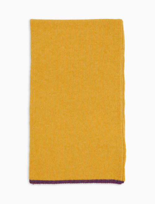 Sciarpa unisex lana gialla tinta unita - Accessori | Gallo 1927 - Official Online Shop