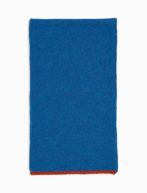Sciarpa unisex lana azzurra tinta unita - Accessori | Gallo 1927 - Official Online Shop