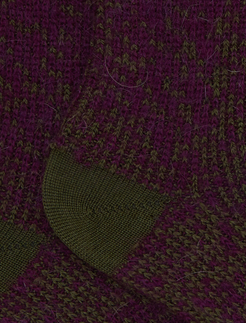 Women's short socks in wool, silk, and cashmere with purple gradient effect - Socks | Gallo 1927 - Official Online Shop