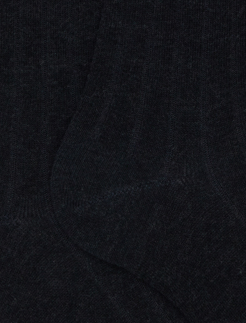Women's short gray cotton socks with ribbed cuff - Woman | Gallo 1927 - Official Online Shop