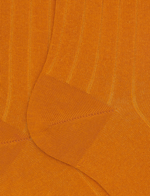 Women's short yellow cotton socks with ribbed cuff - Woman | Gallo 1927 - Official Online Shop
