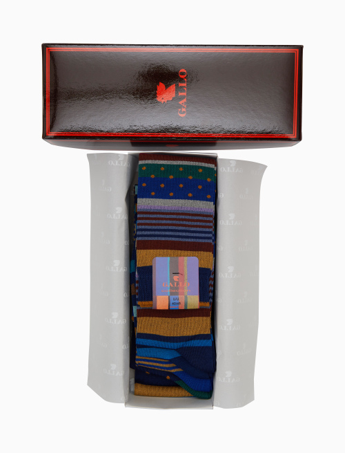 Box 2 con 5 paia di calze lunghe uomo cotone fantasia mix di icone Gallo - New In | Gallo 1927 - Official Online Shop