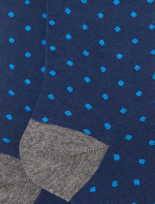 Women's long royal cotton socks with polka dots | Gallo 1927 - Official Online Shop